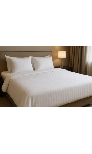 Otel çarşafı Tek kişilik 220x240cm 83 tel çizgili kumaş